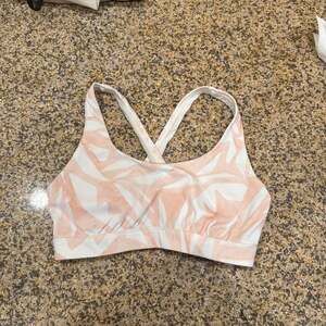 Athleta South Beach Scoop Bikini Swim Top Pink Quartz Swirl - 32D
